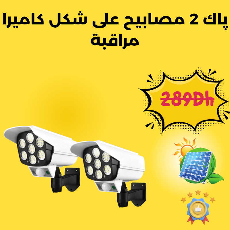 پاك 2 مصابيح على شكل كاميرا مراقبة