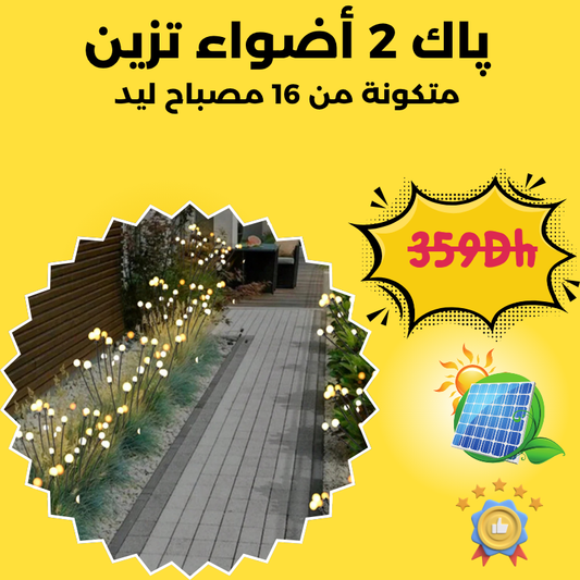 پاك 2 أضواء تزين بالطاقة الشمسية